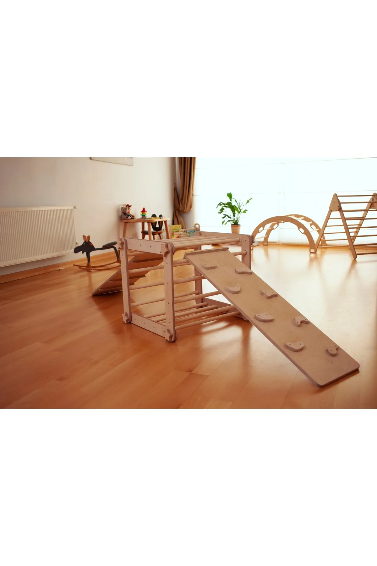 Ahşap Aktivite Küpü Ve 2 Rampa + Foksiyonel Küp