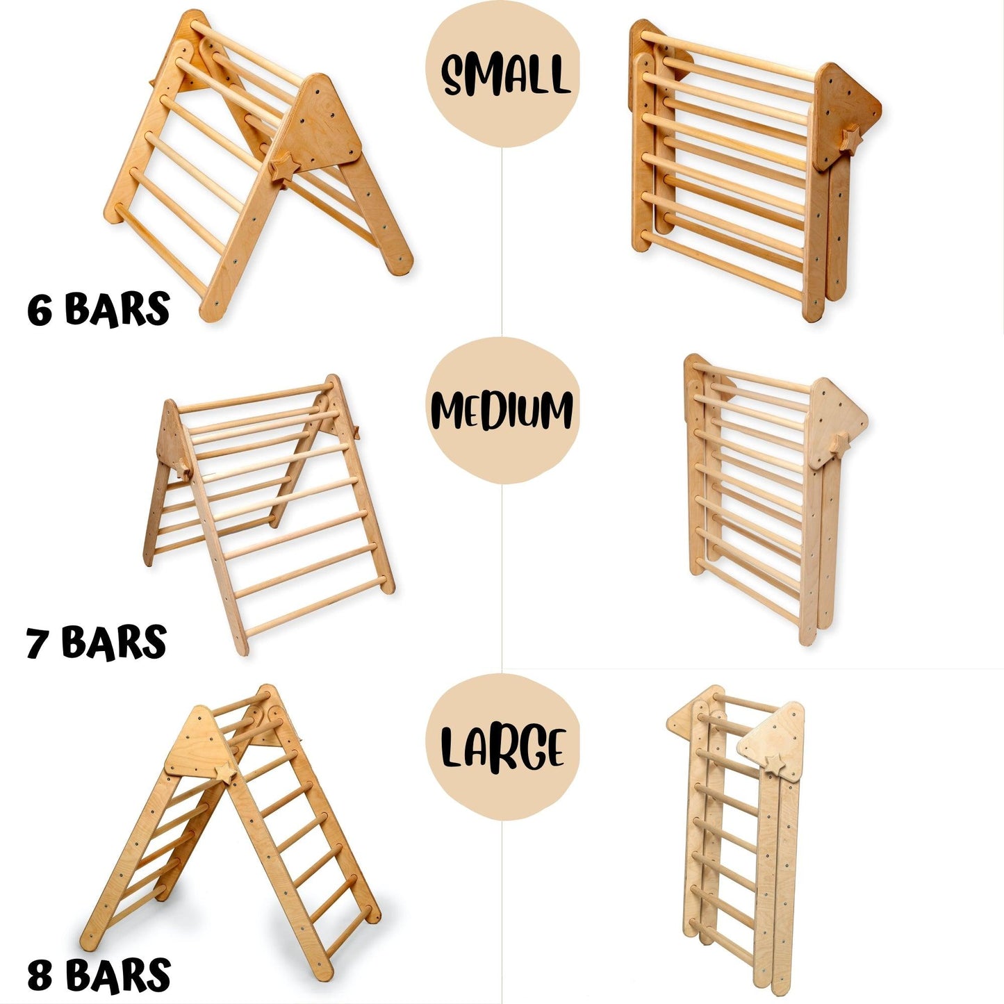 3 size Foldable Climbing Triangle - Kidodido