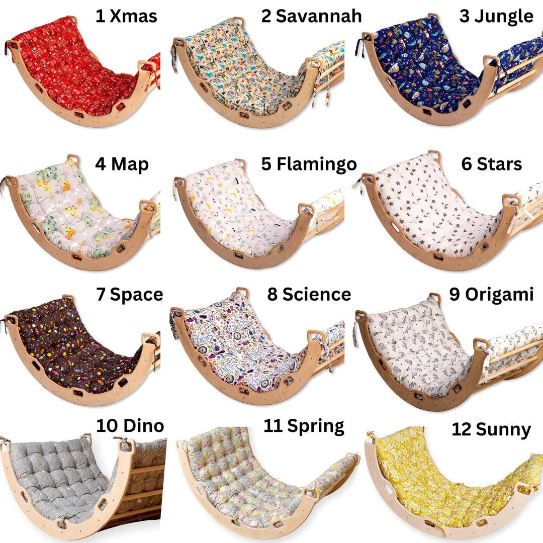 4 Pieces Set Climbing Triangle-Arch Rocker-XL Pillow and Ramp - Kidodido