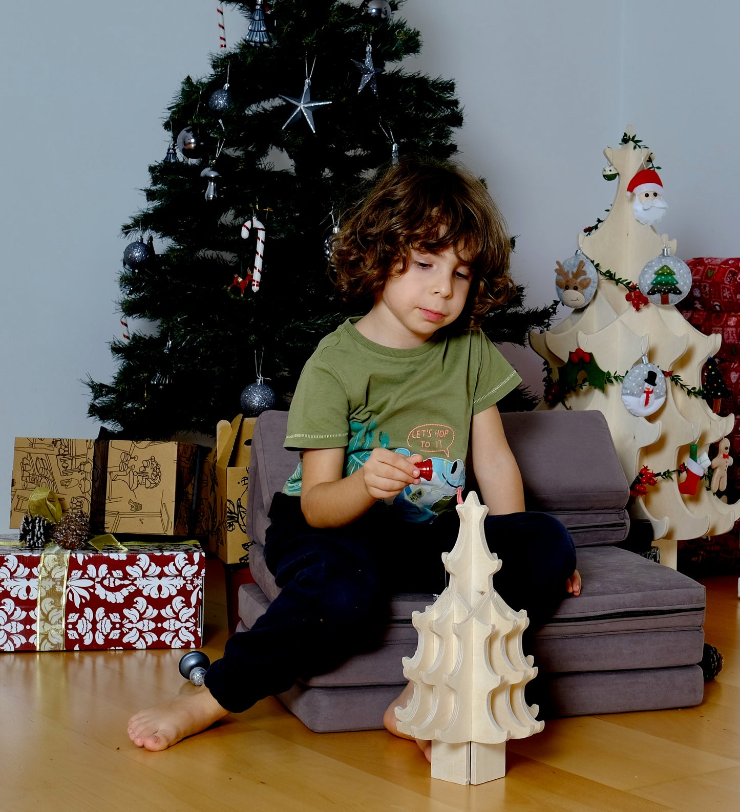 Küçük Boy Ahşap Yılbaşı Ağacı