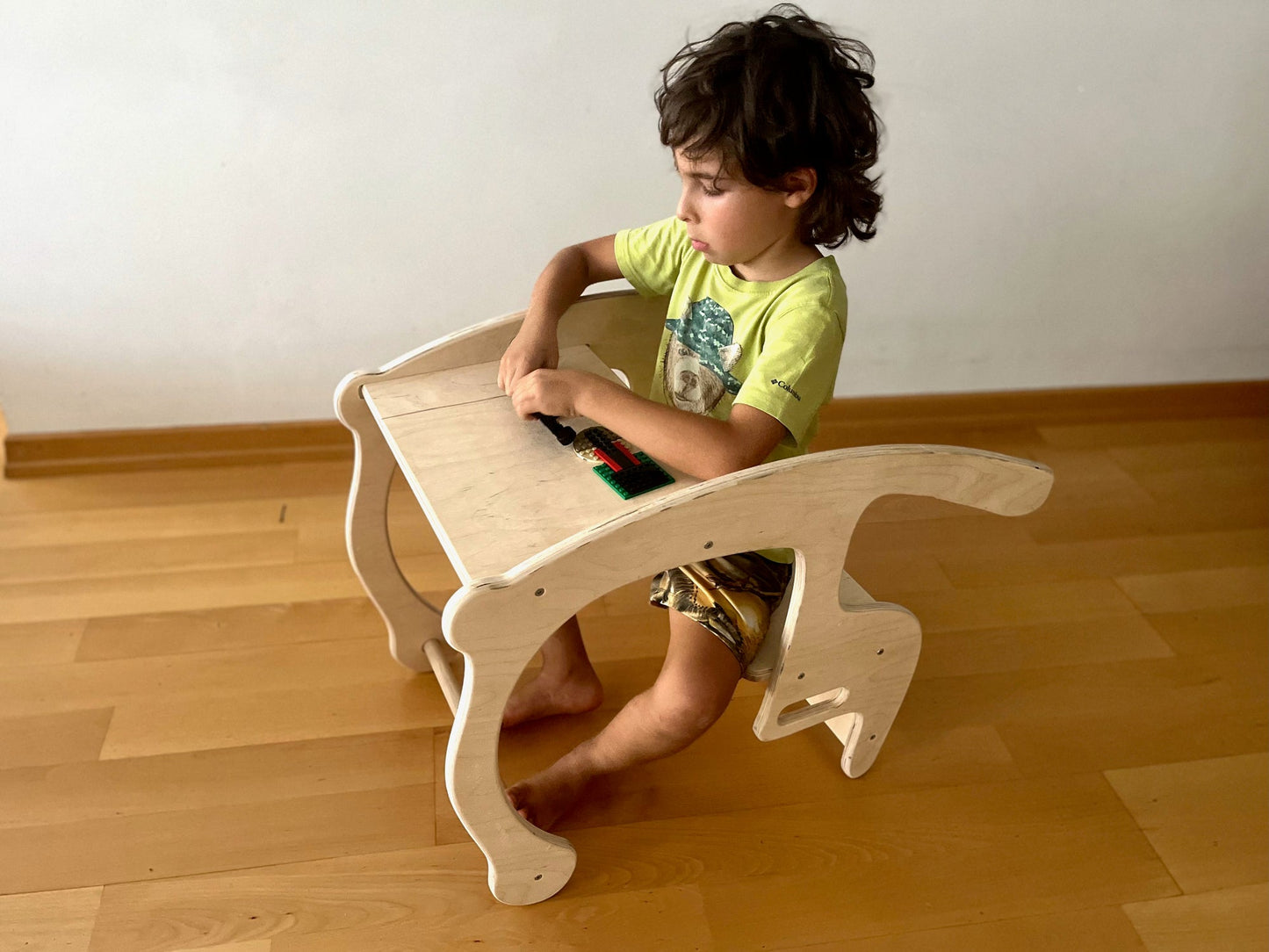 Kidoppo Tekli Ahşap Tahterevalli | Çok Fonksiyonlu Montessori Mobilyası 🌟