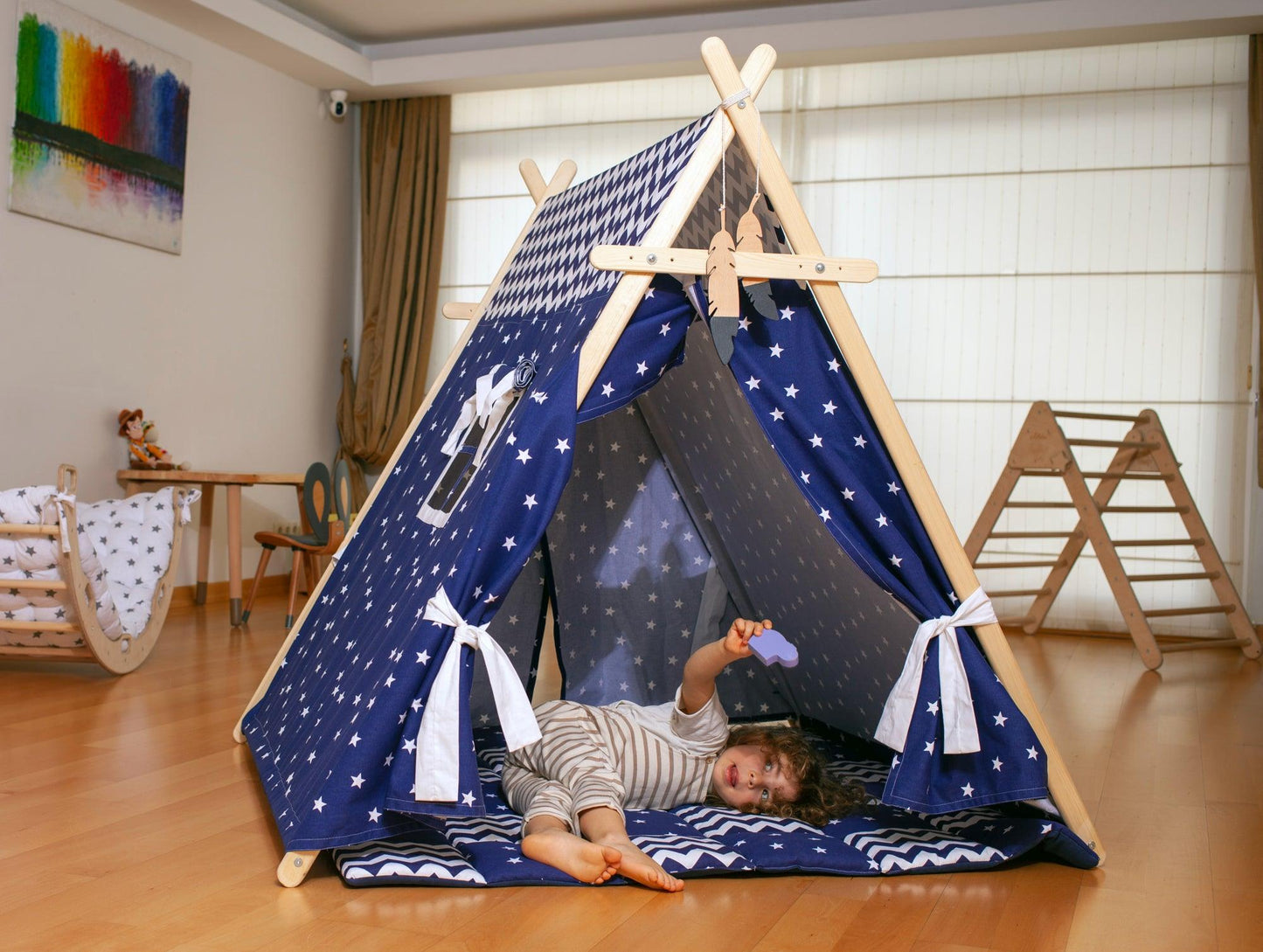 Blue Stars Play Tent and Play Mat - Kidodido