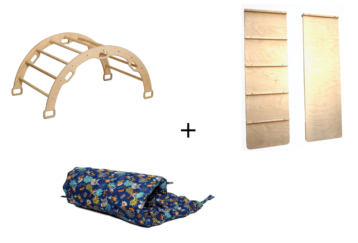 Climbing Frame set Arch Ladder Ramp Pillow - Kidodido