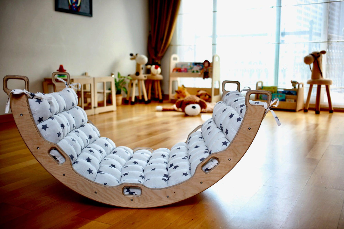 Climbing Triangle - Arch / Rocker - White Pillow - Kidodido
