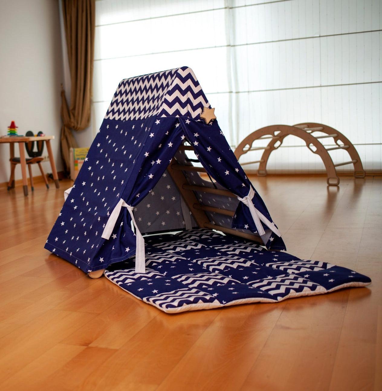 Climbing Triangle with Tent Cover, Mat, Ramp - Kidodido