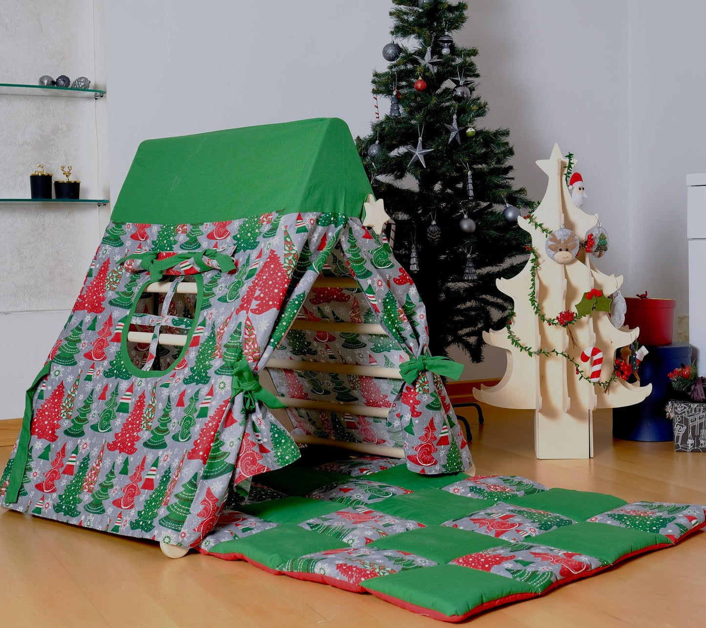 Climbing Triangle with Tent Cover, Mat, Ramp - Kidodido