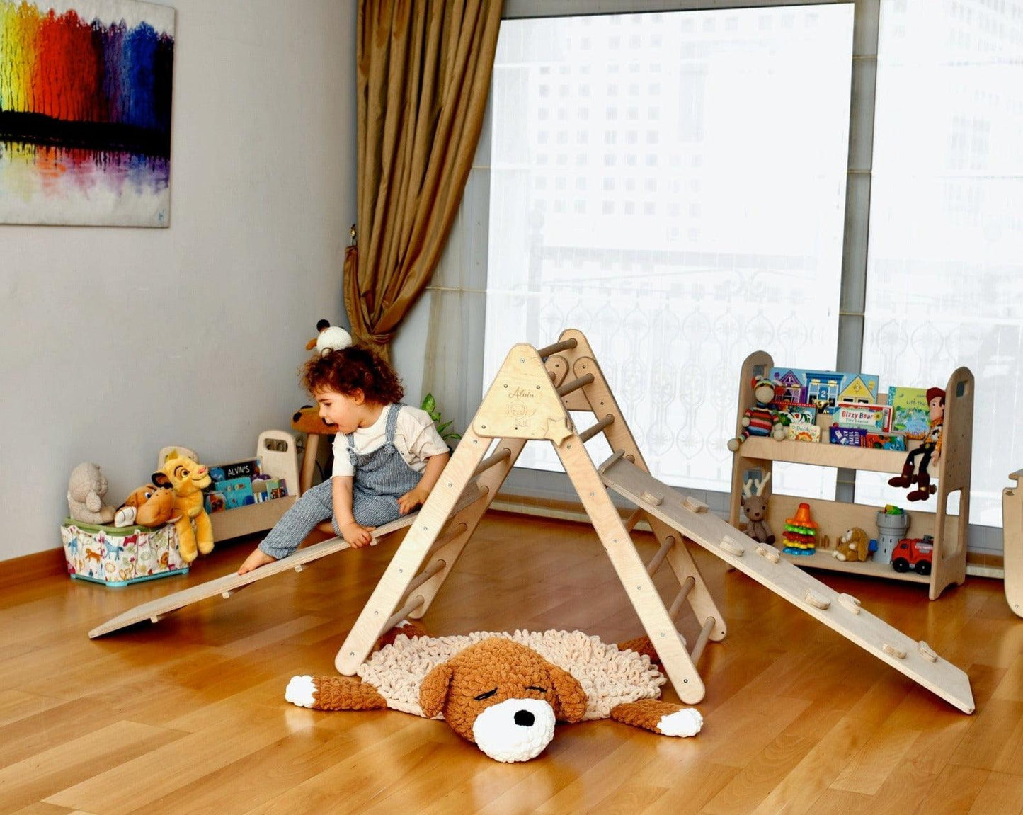 Foldable Climbing Triangle with 2 Ramps - Kidodido