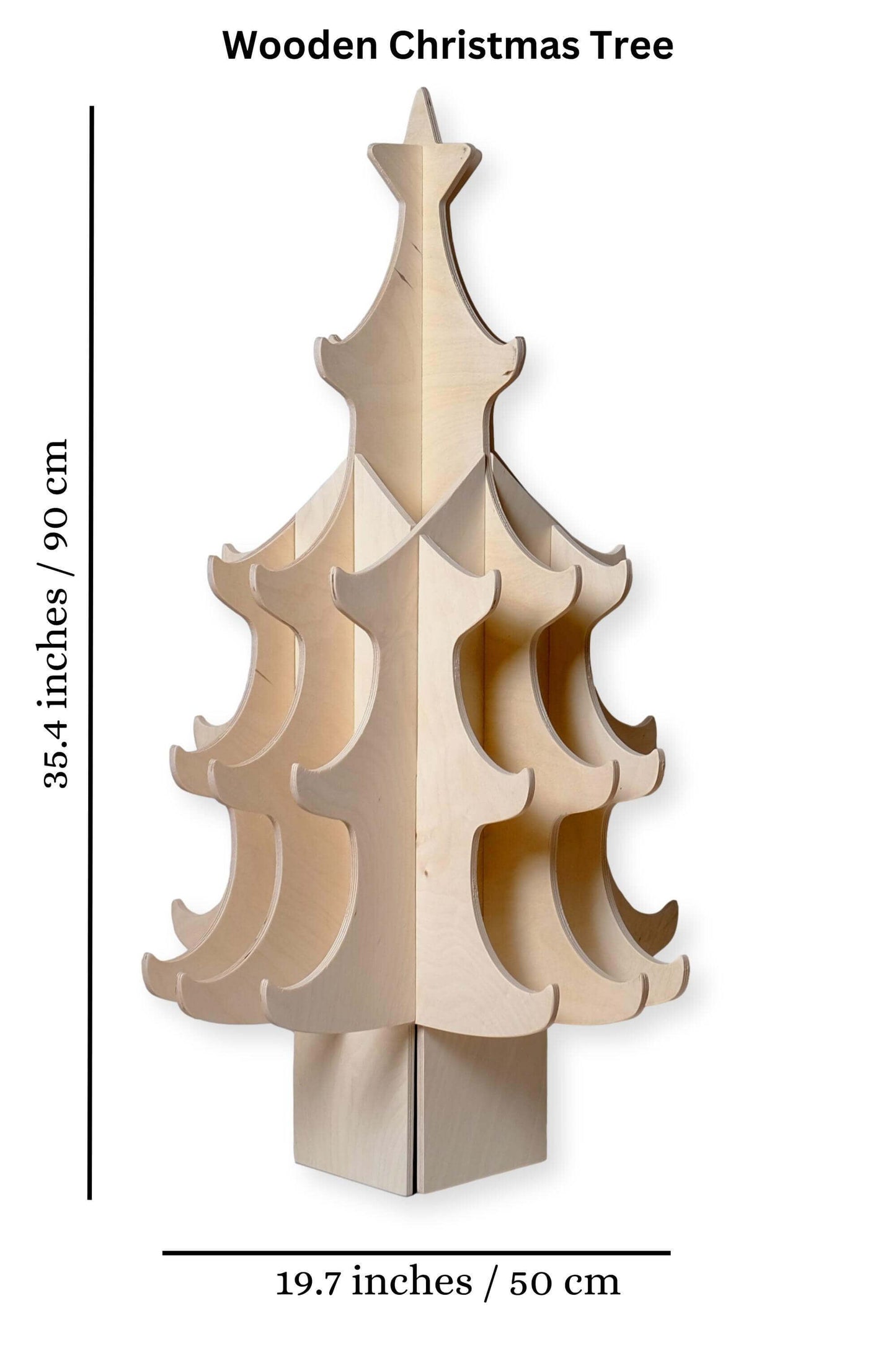 Montessori Wooden Christmas Tree & Felt Ornaments Set - Kidodido