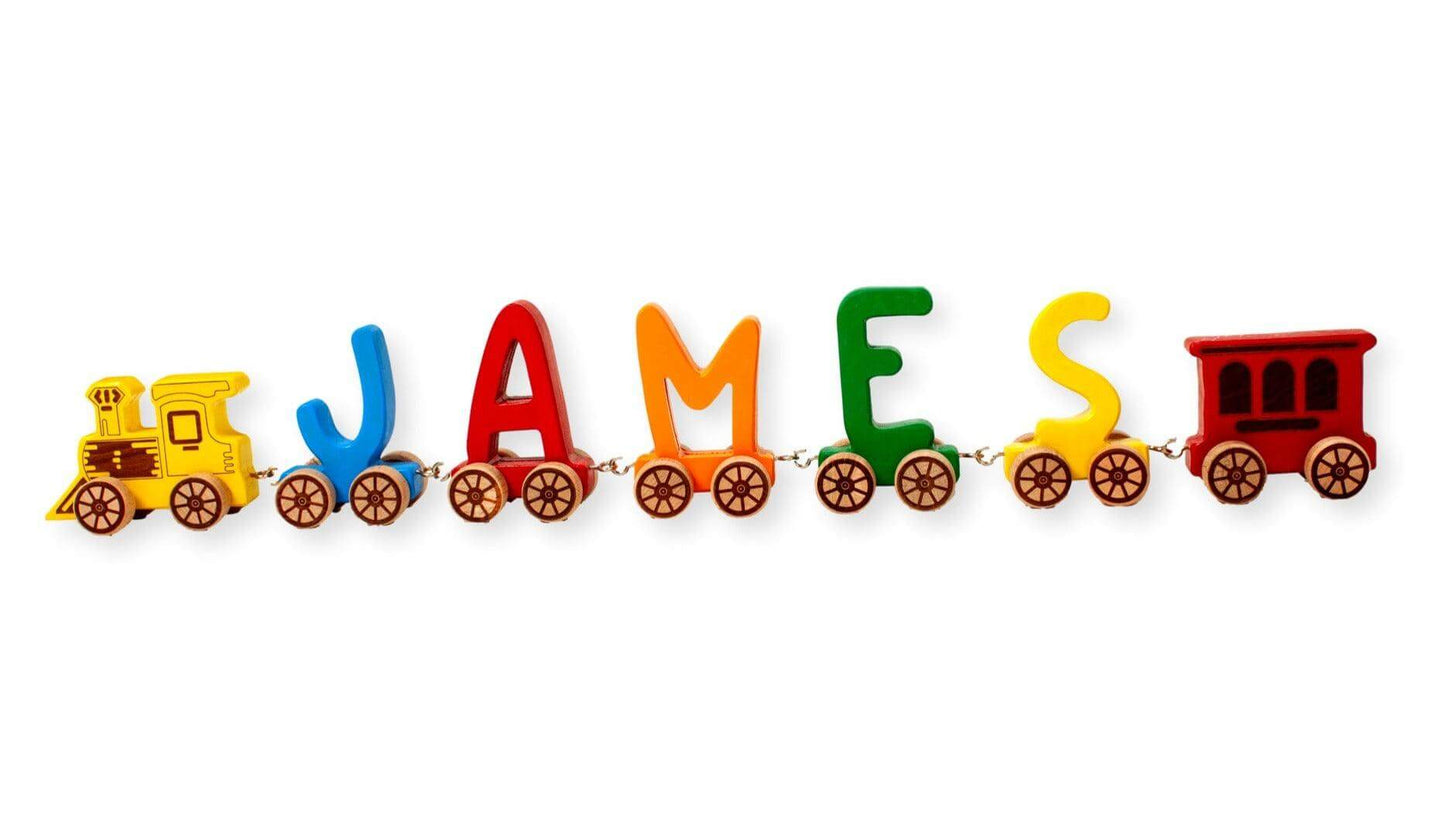 Wooden Letter Train Puzzle for Kids - Kidodido