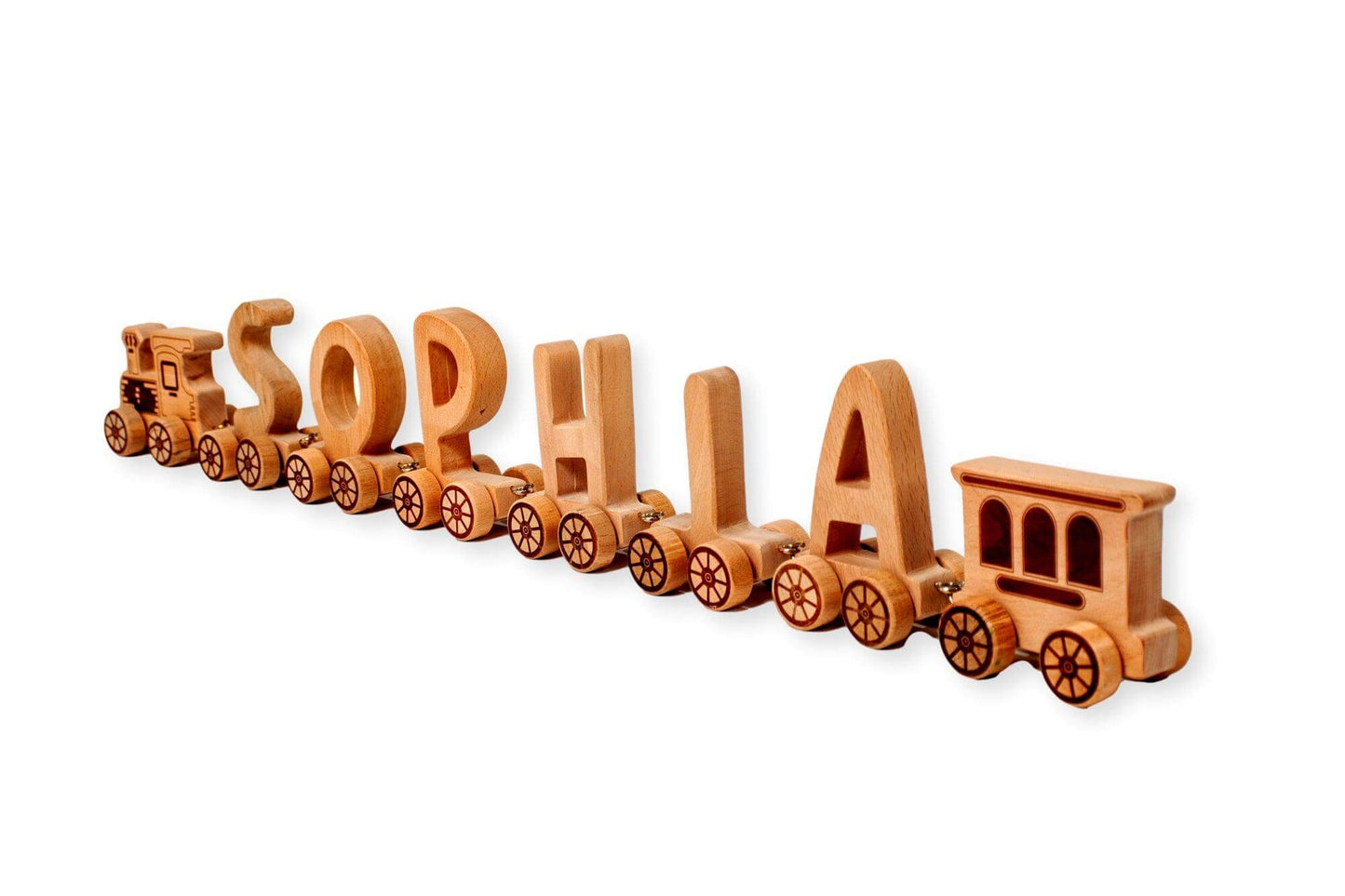 Wooden Letter Train Puzzle for Kids - Kidodido