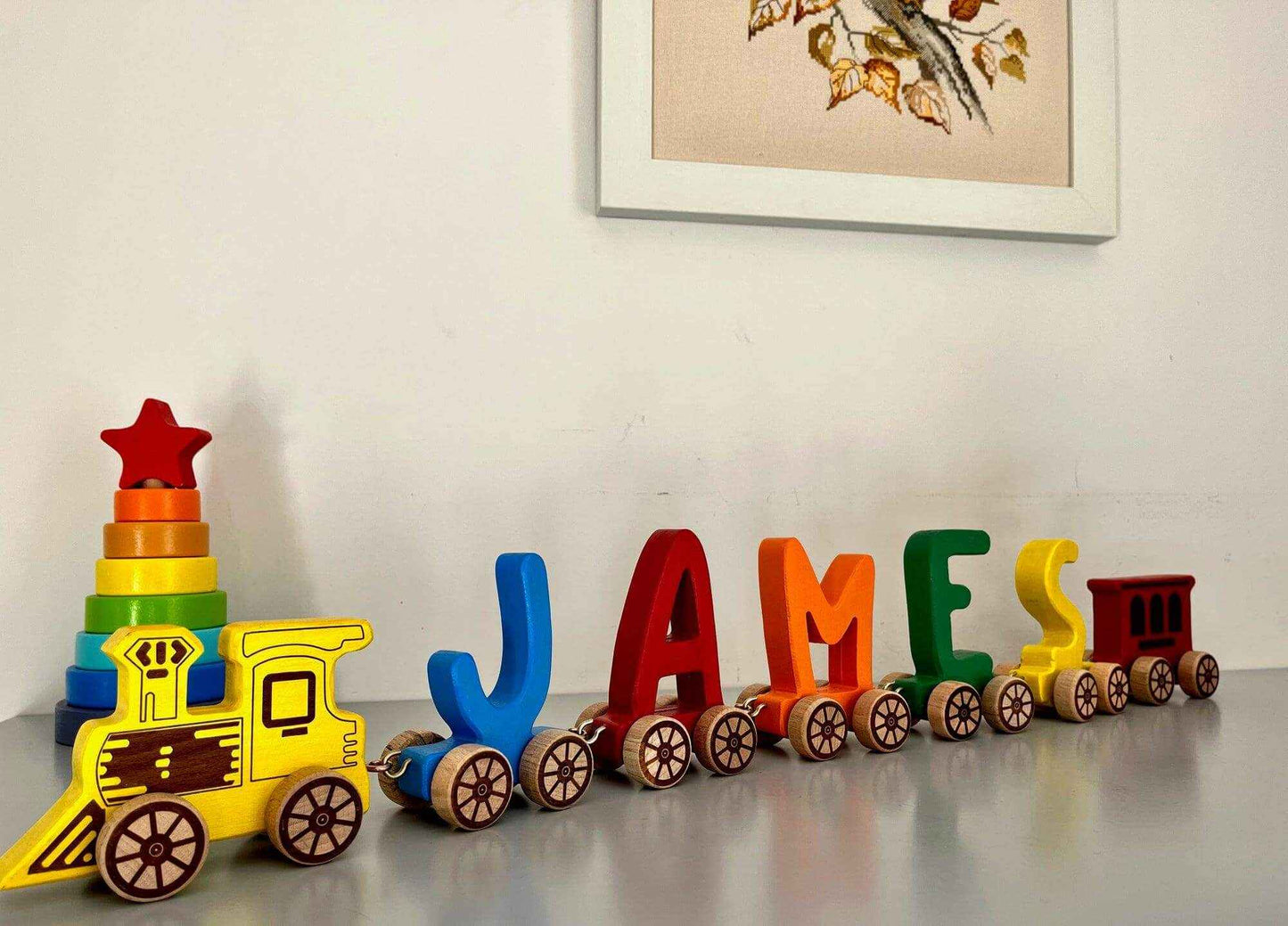 Kişiselleştirilmiş Ahşap Harfli Tren Seti ile Oyun Zamanı! 🚂