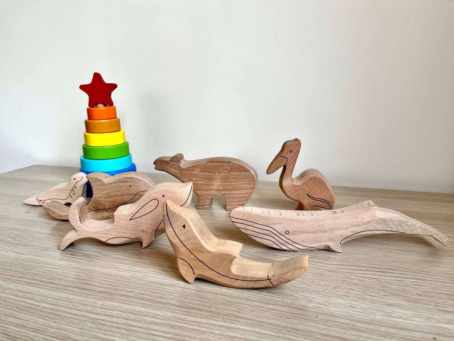 Wooden Ocean Animals Set - Kidodido