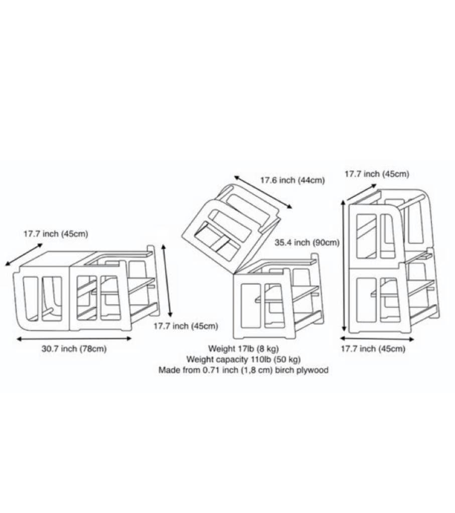 2in1 Montessori Learning Tower & Desk - Kidodido
