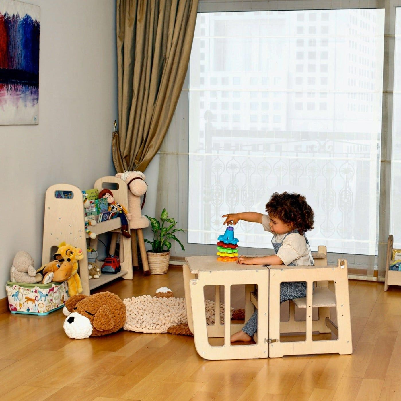 2in1 Montessori Learning Tower & Desk - Kidodido