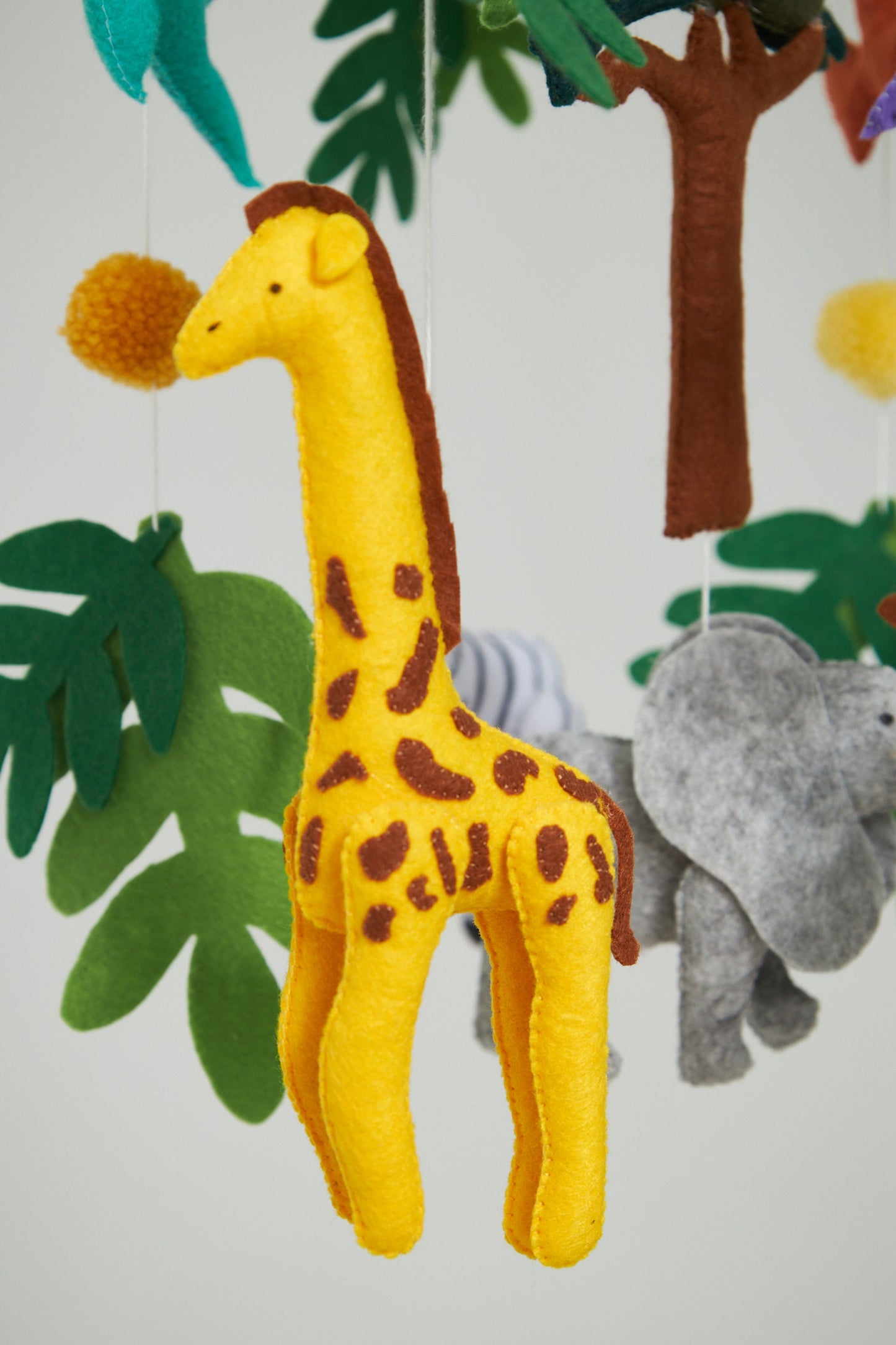 Montessori Bebek Müzikli Dönen Hayvan Peluş Set
