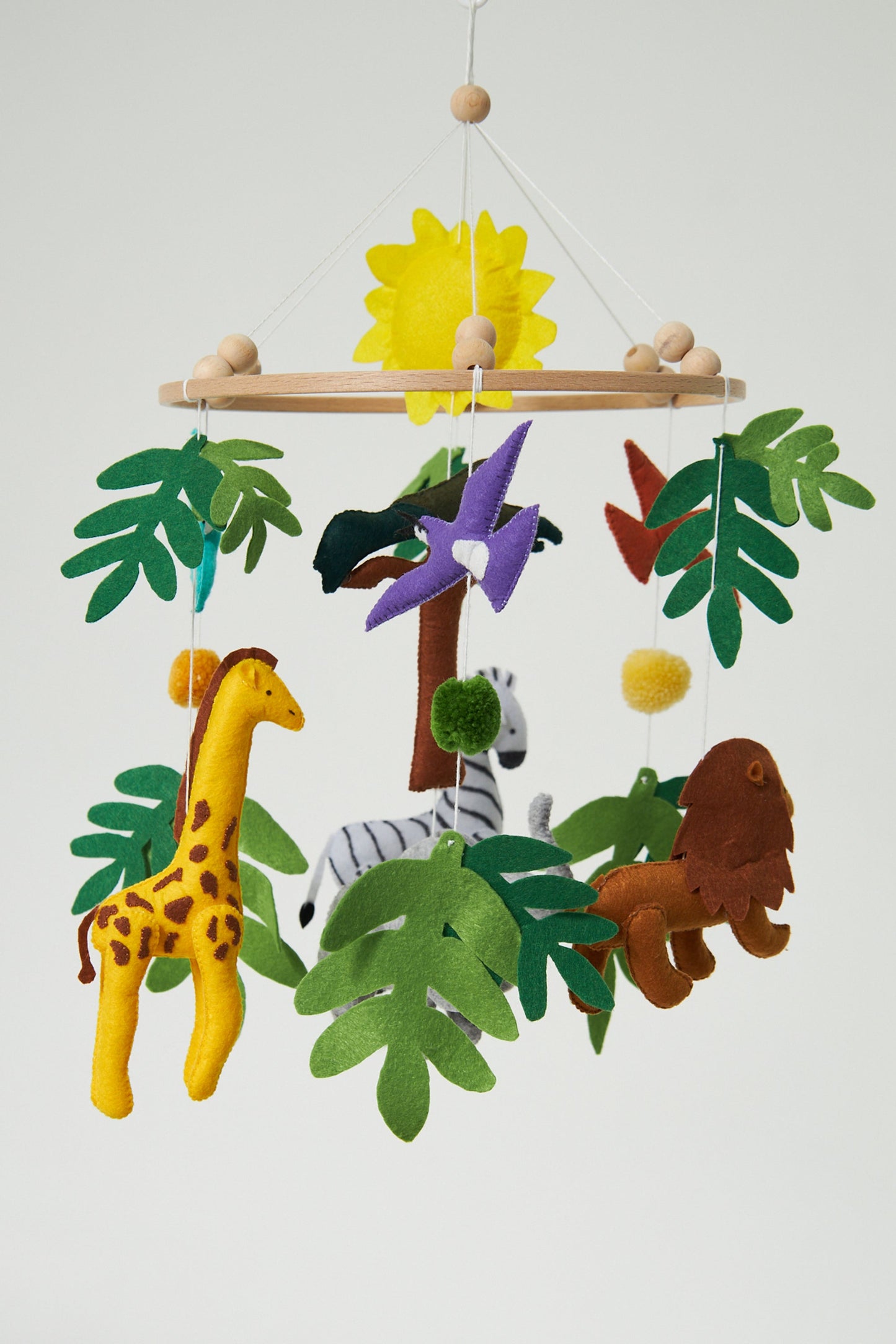 Montessori Bebek Müzikli Dönen Hayvan Peluş Set