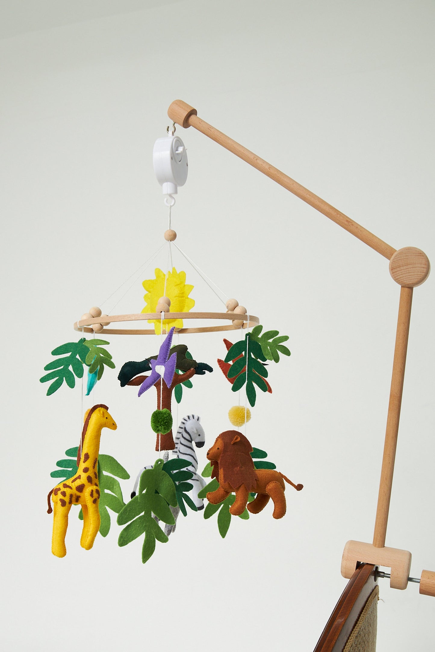 Montessori Bebek Müzikli Dönen Hayvan Peluş Set