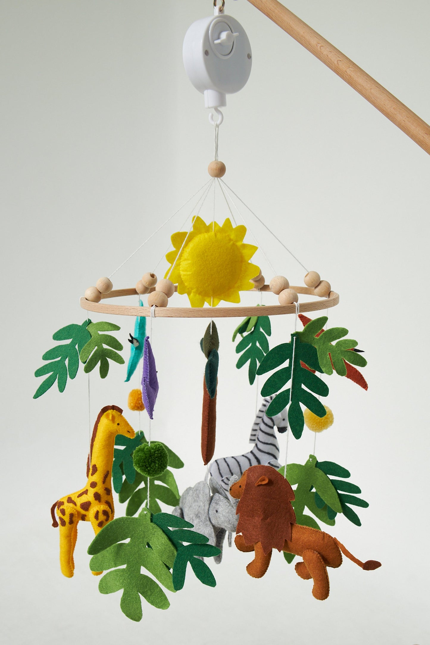 Montessori Bebek Müzikli Dönen Hayvan Peluş Set