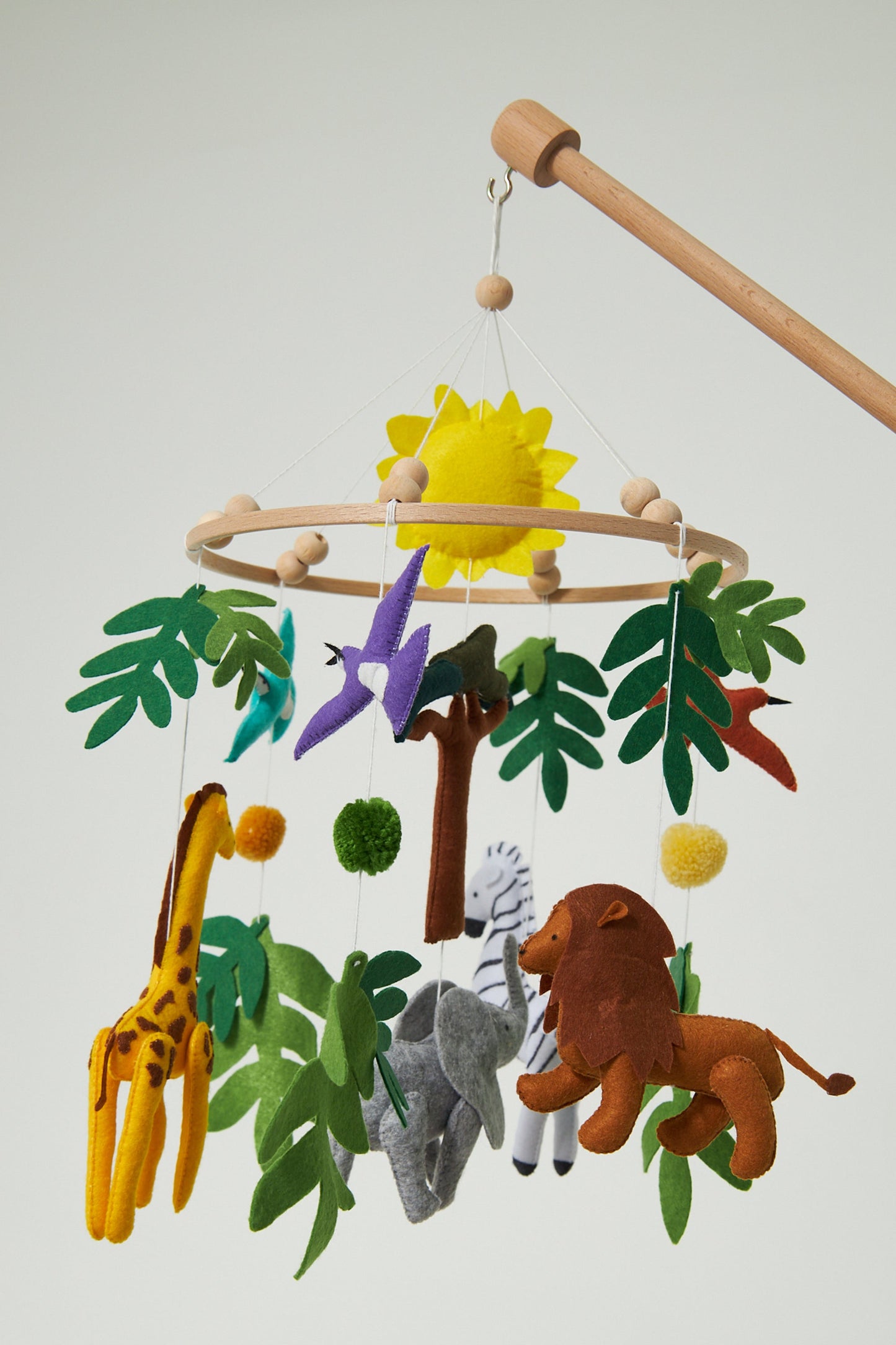 Montessori Bebek Müzikli Dönen Hayvan Peluş Set