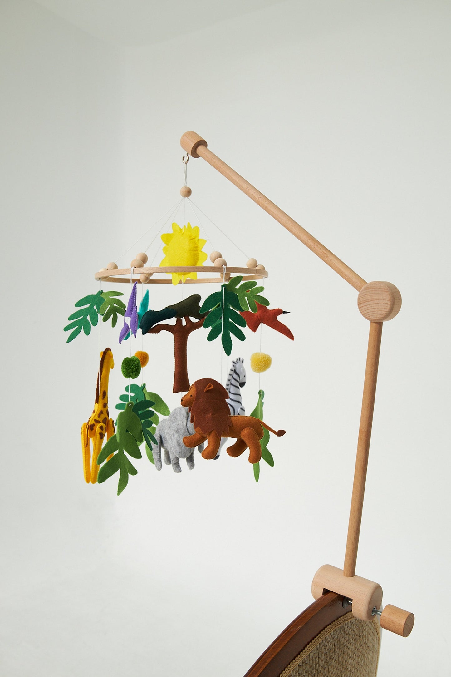 Montessori Bebek Müzikli Dönen Hayvan Peluş Set