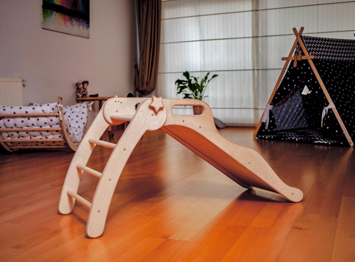Foldable Wooden Slide - Kidodido