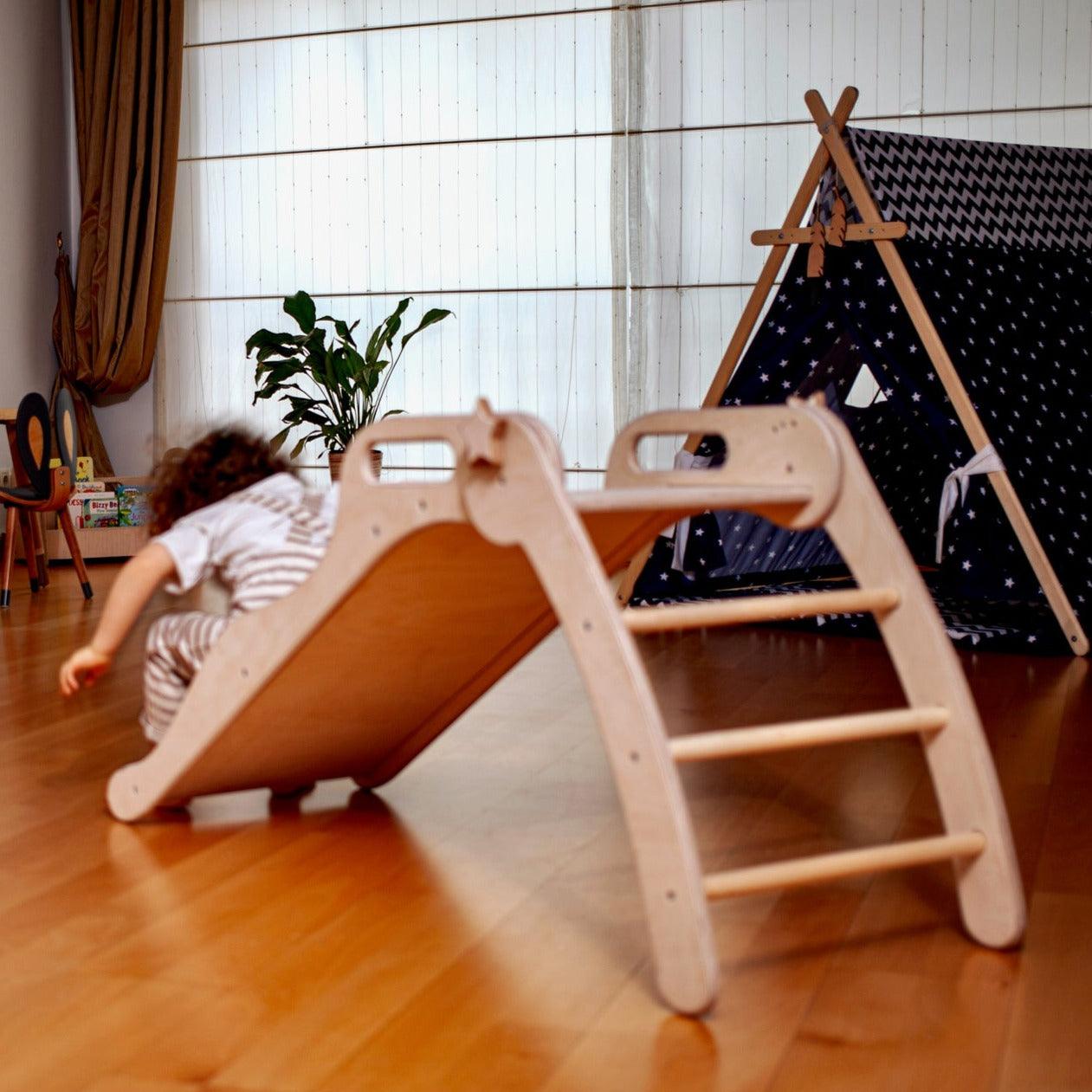 Foldable Wooden Slide - Kidodido