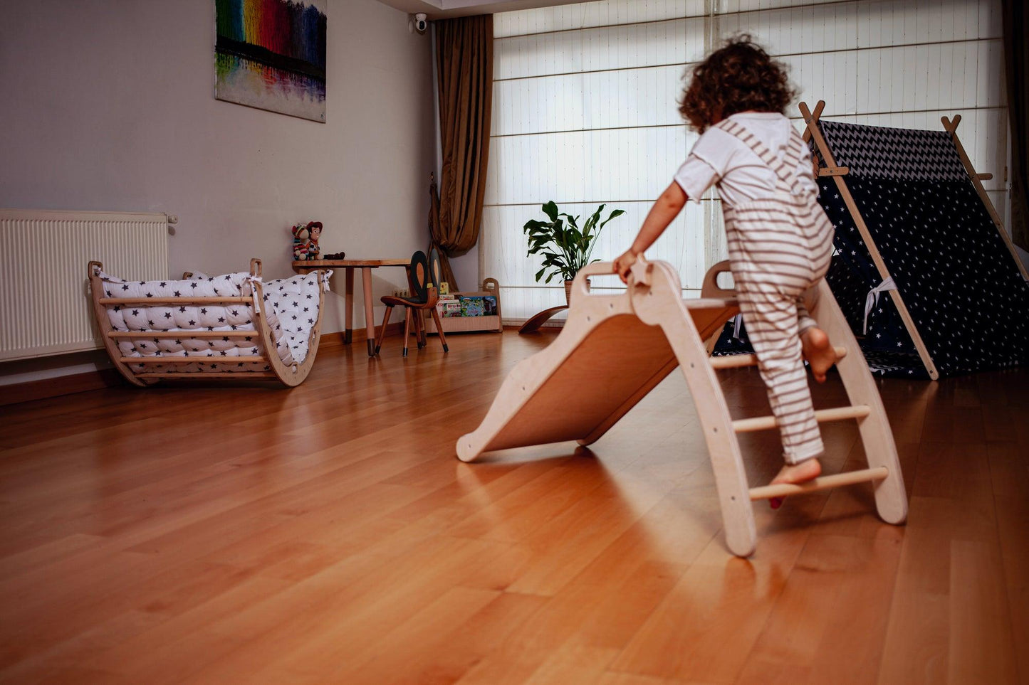Foldable Wooden Slide - Kidodido