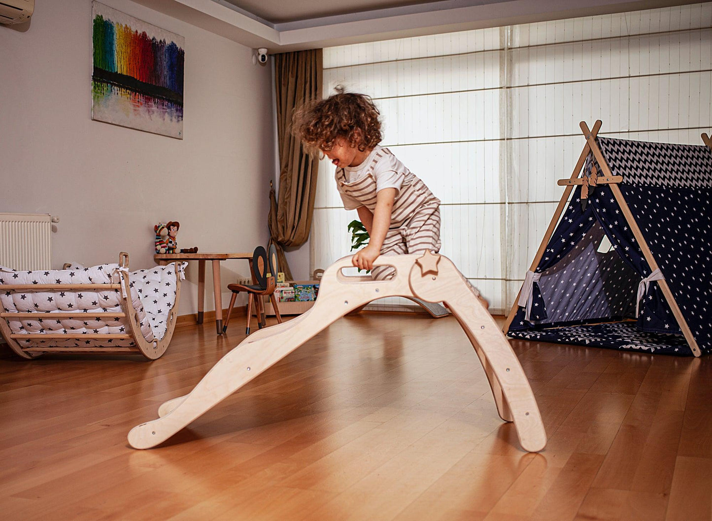 Foldable Wooden Slide - Kidodido