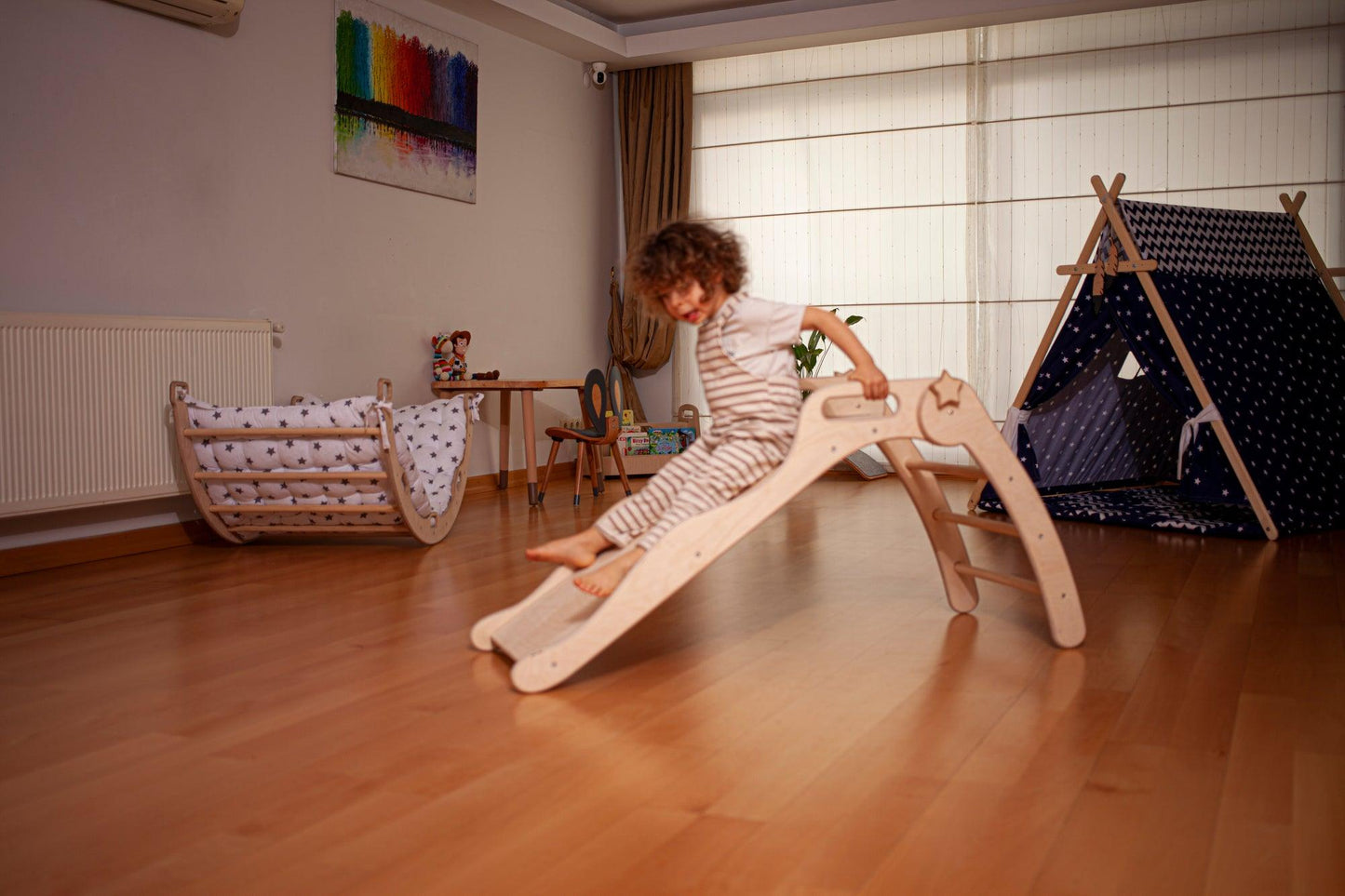 Foldable Wooden Slide - Kidodido