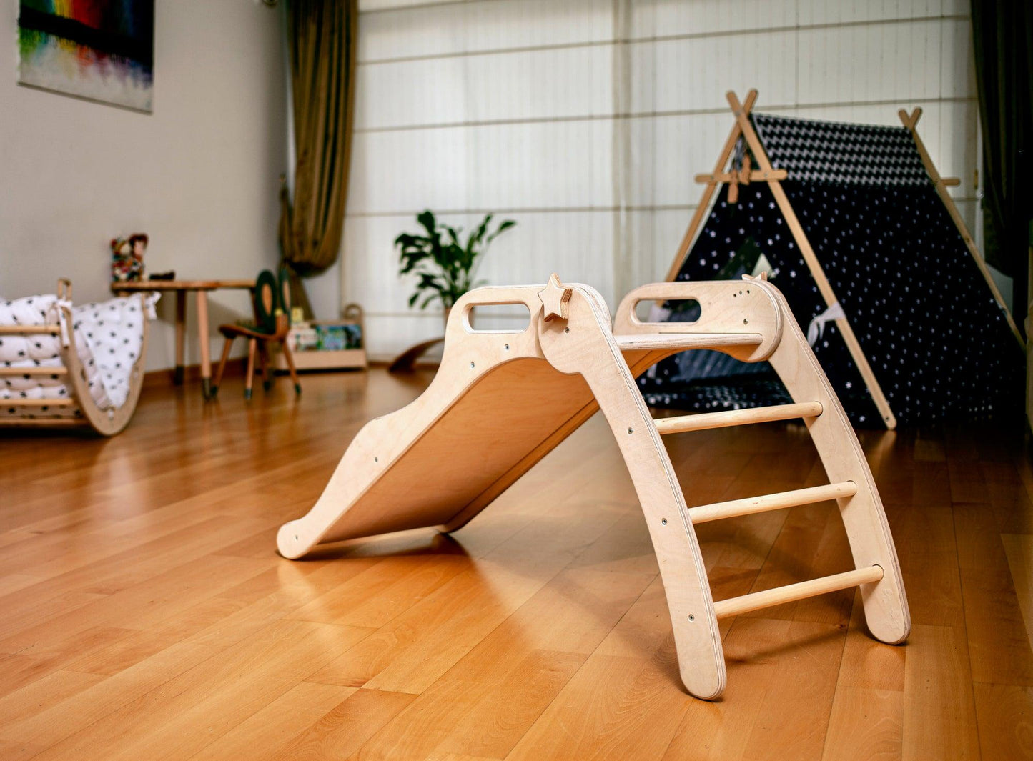 Foldable Wooden Slide - Kidodido