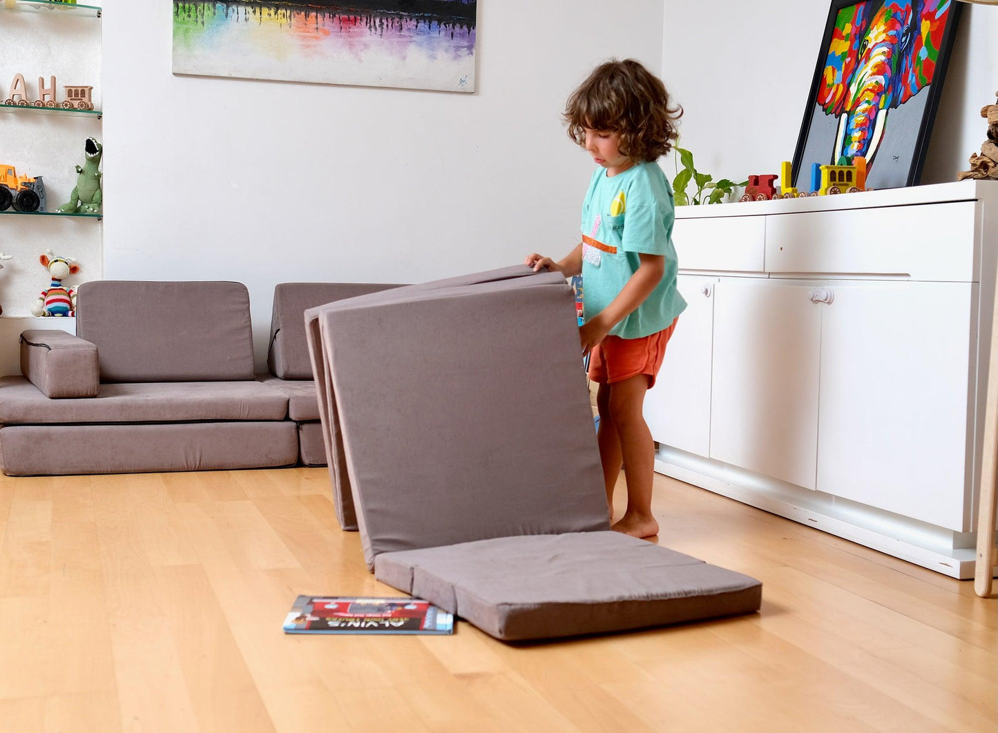 Transformable Kids Play Mat and Couch - Multipurpose Baby Play Mat and Kids Couch - Kidodido