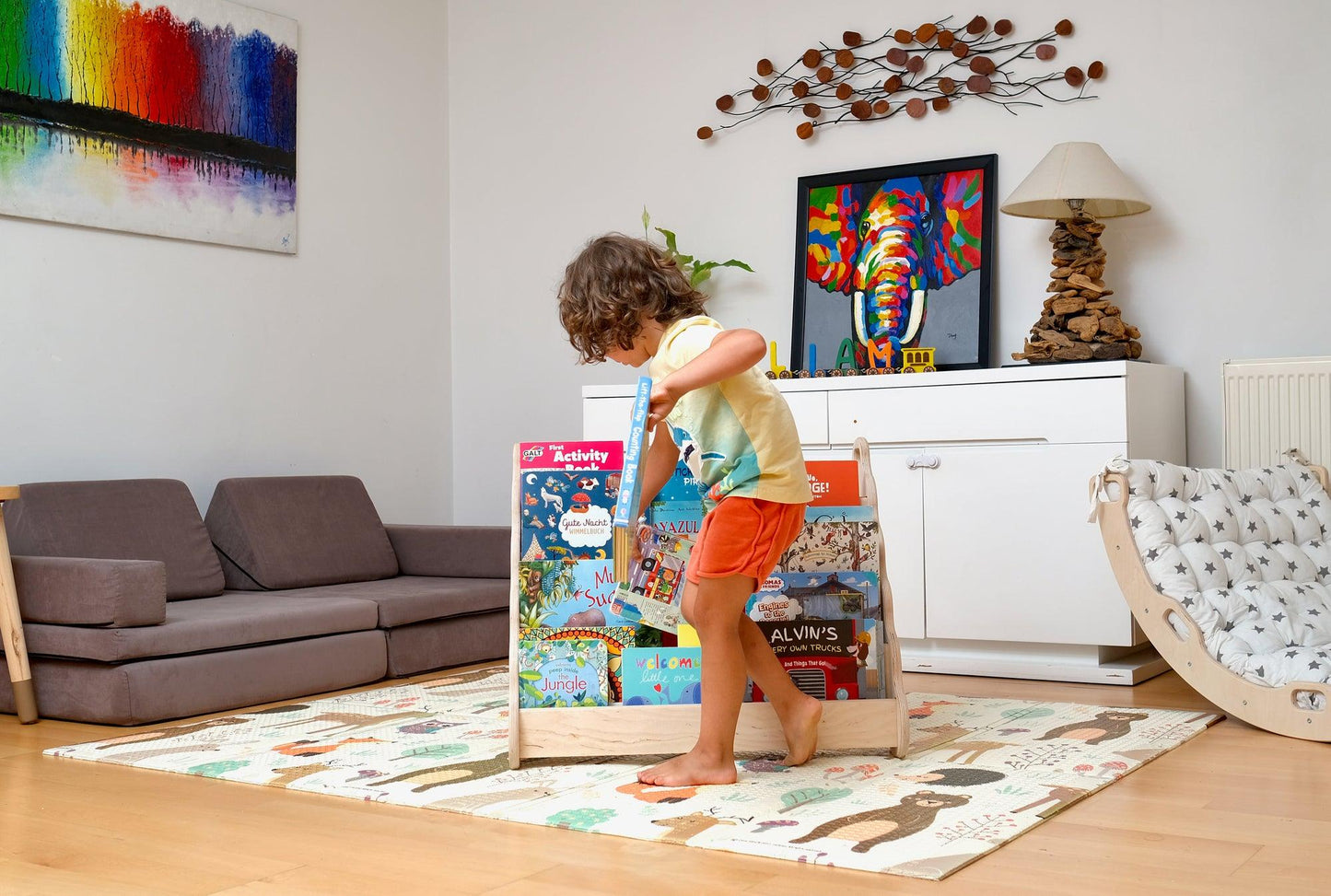 Wave Design Montessori Bookshelf / Medium Size - Kidodido