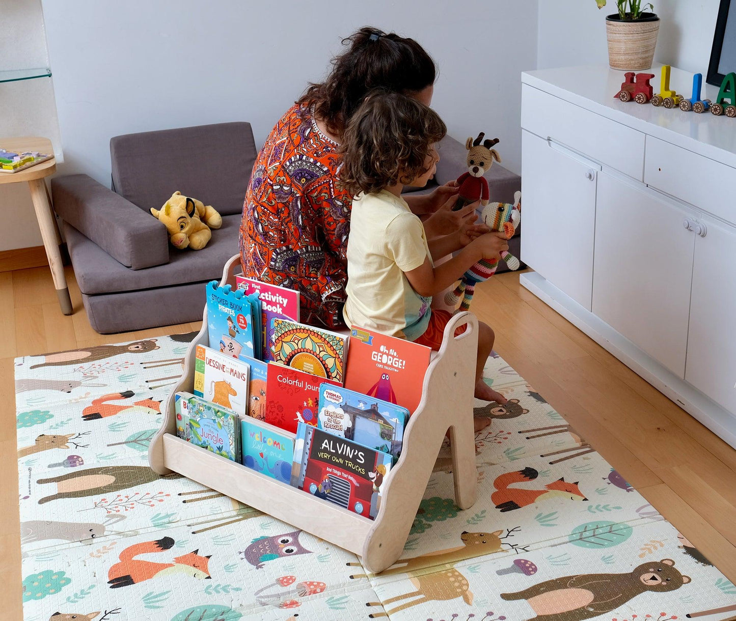 Wave Design Montessori Bookshelf / Medium Size - Kidodido