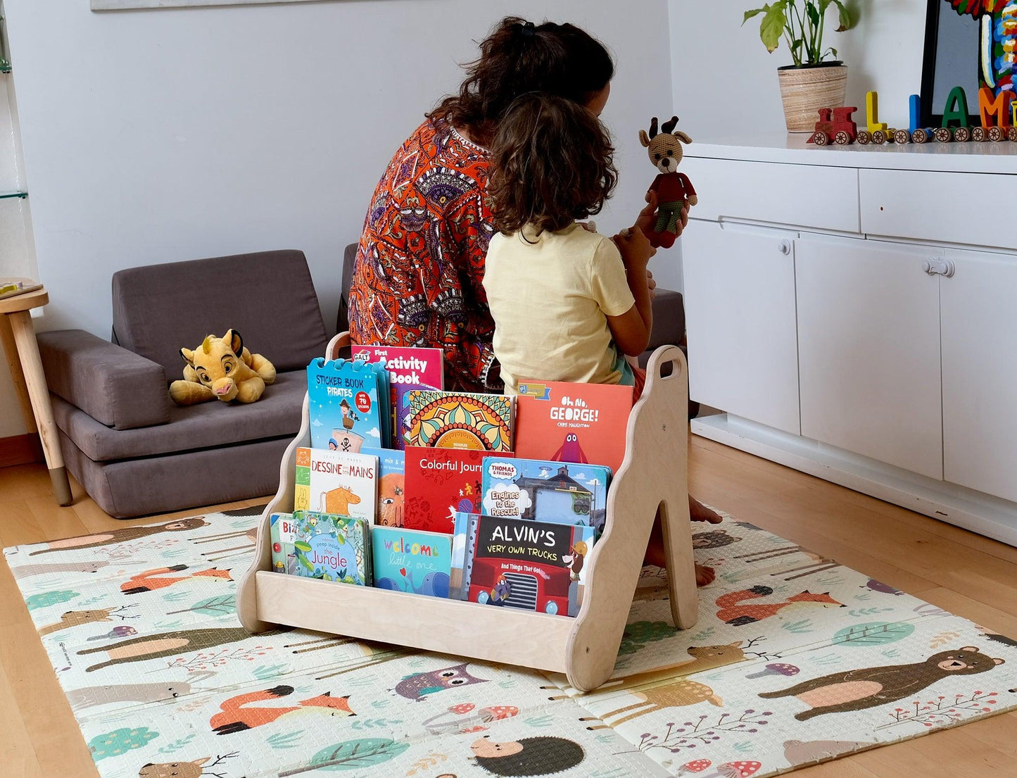 Wave Design Montessori Bookshelf / Medium Size - Kidodido