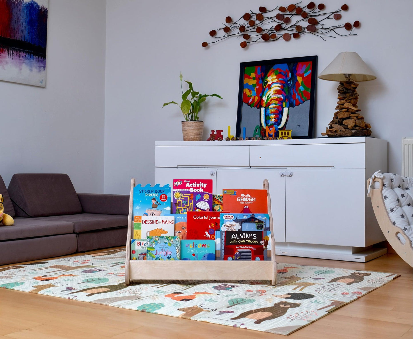 Wave Design Montessori Bookshelf / Medium Size - Kidodido