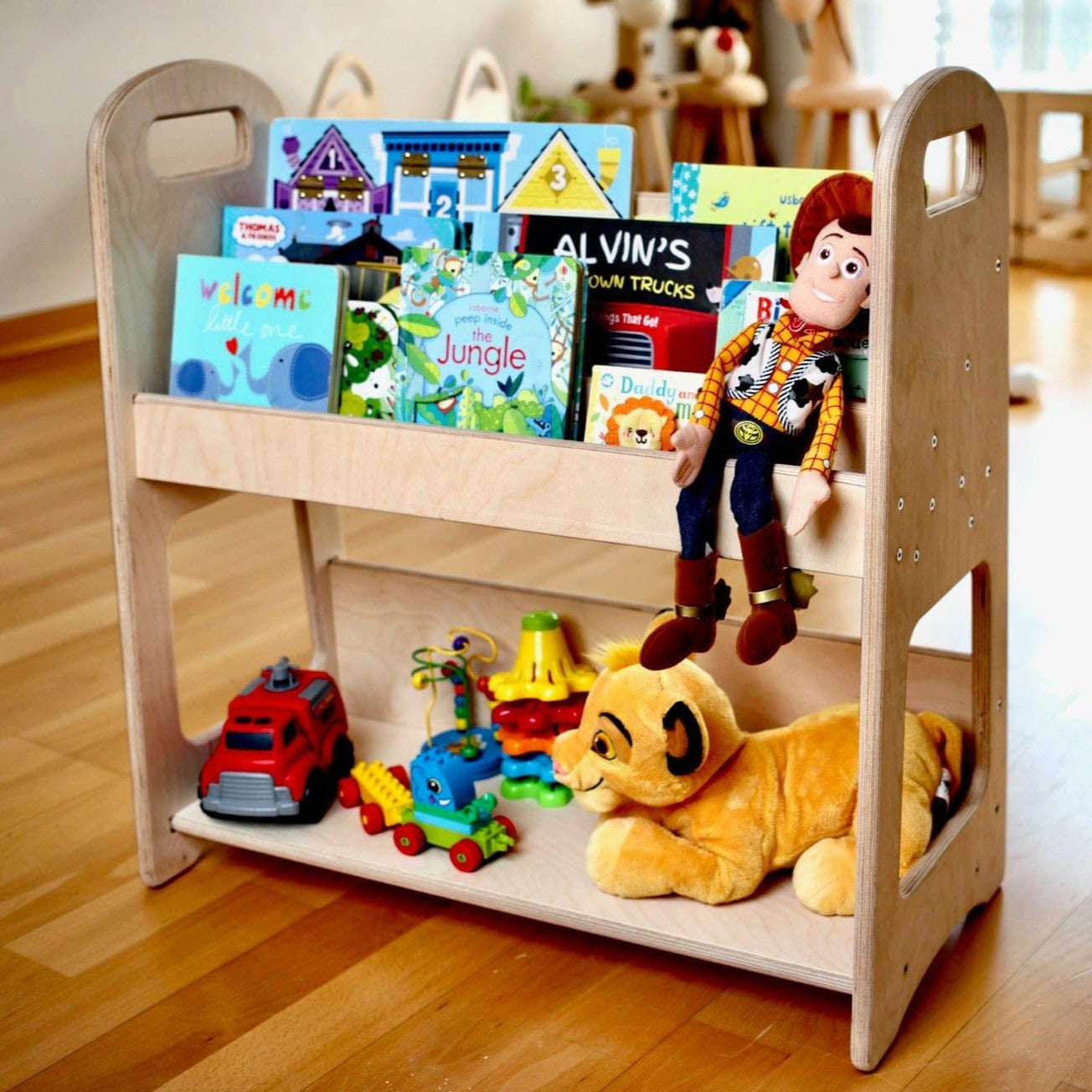 Wooden Bookshelf / Large Size - Kidodido