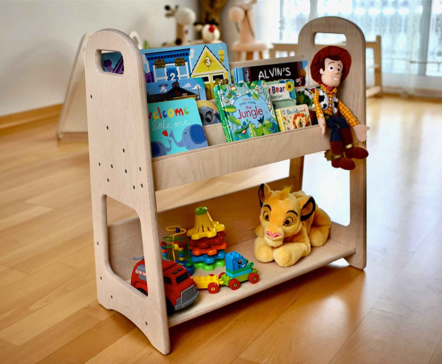 Montessori Ahşap Kitaplık / Büyük Boy