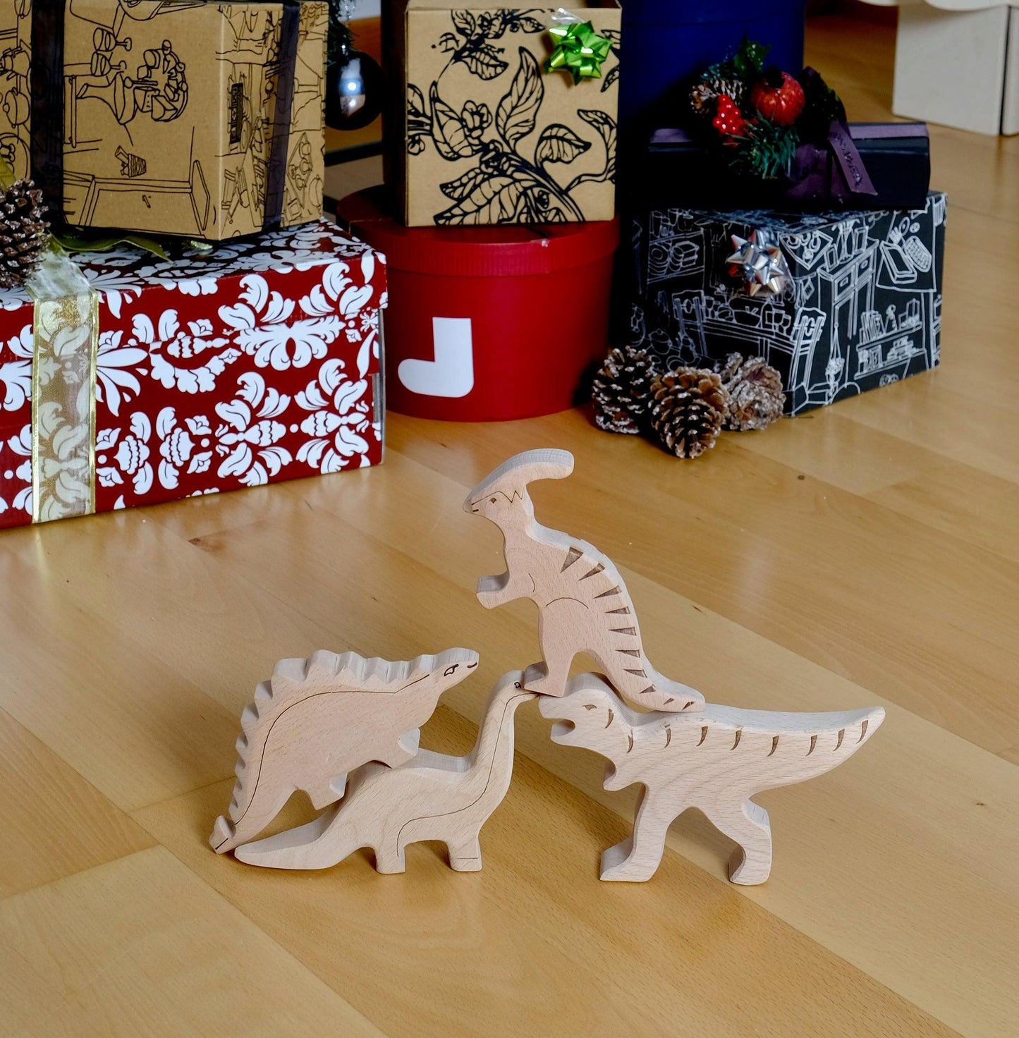 Wooden Dinosaur Set - Kidodido