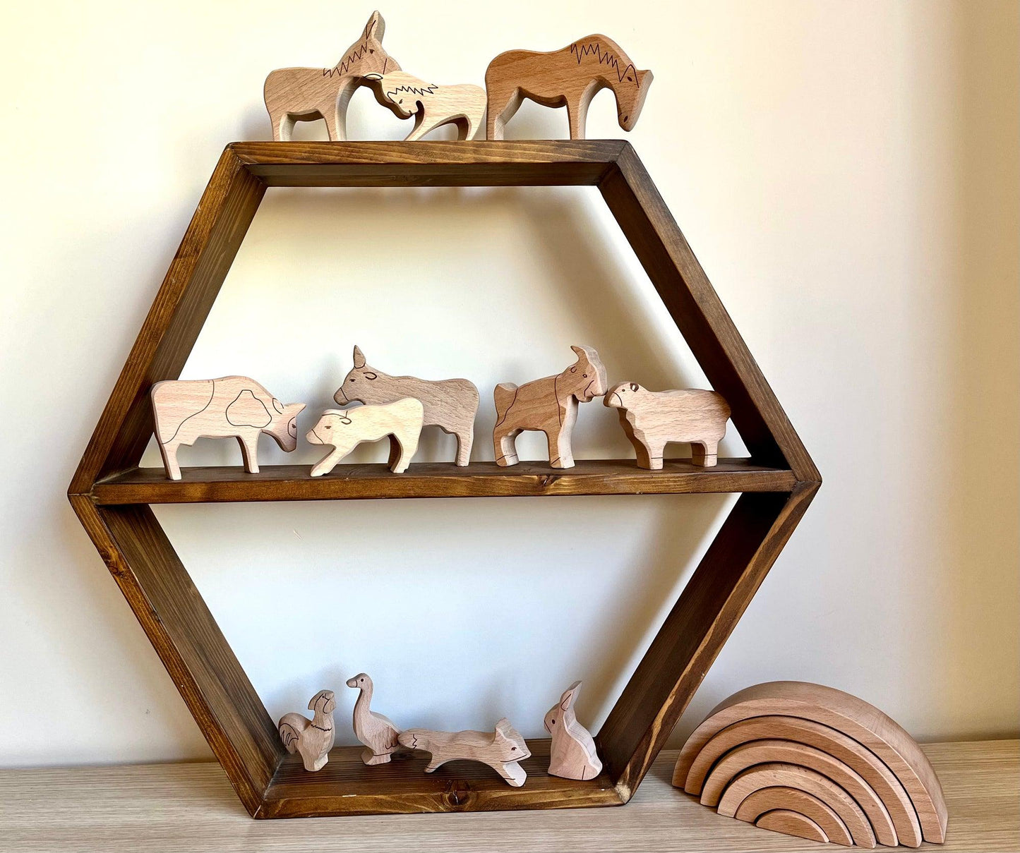Wooden Farm Animals Set - Kidodido