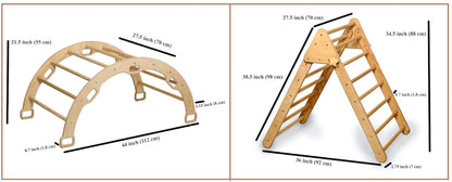 3 Pieces Climbing Set / Triangle - Arch - Ramp - Kidodido