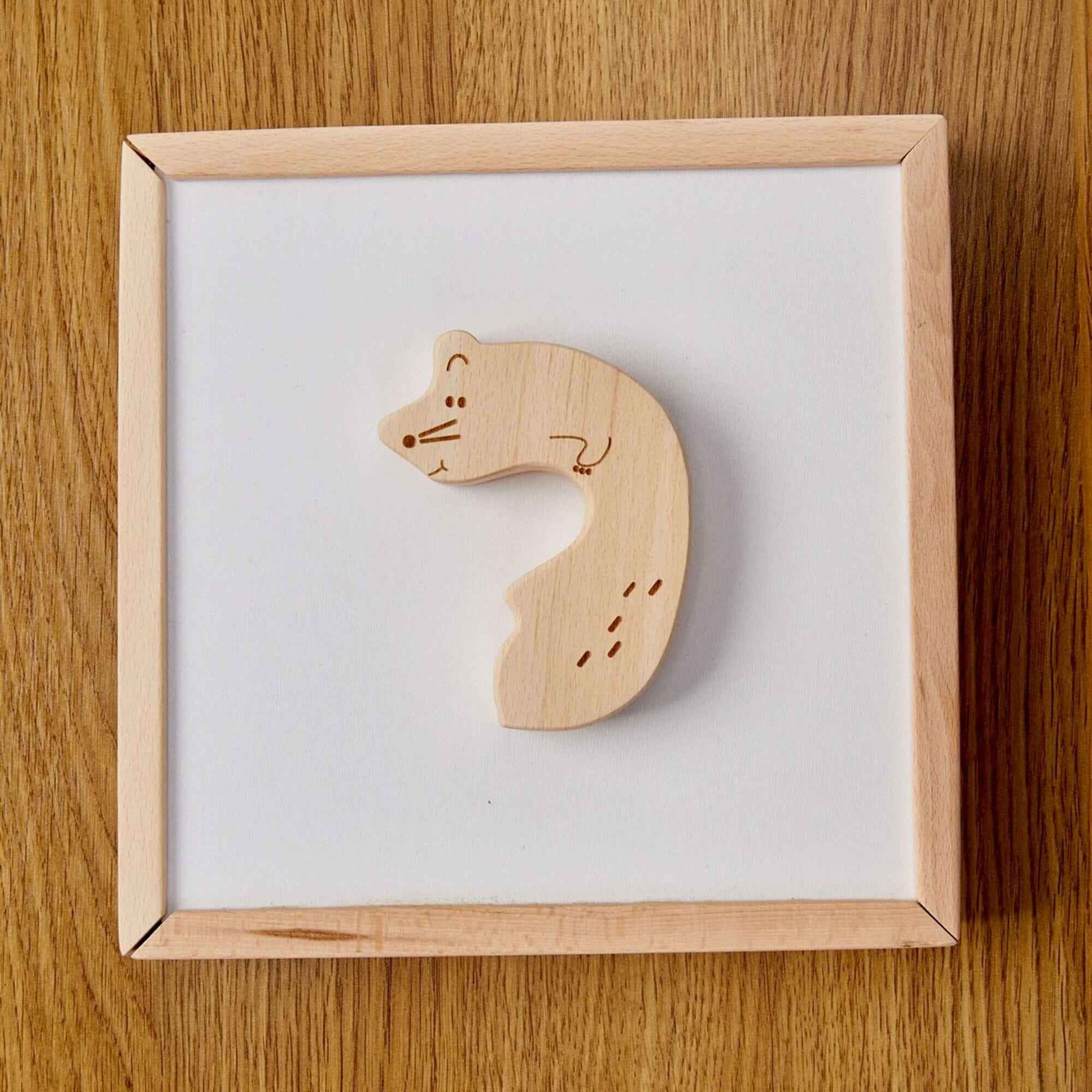 Montessori Ahşap Safari Hayvan Bulmaca Kutusu | 9 Parça Eğitici Puzzle
