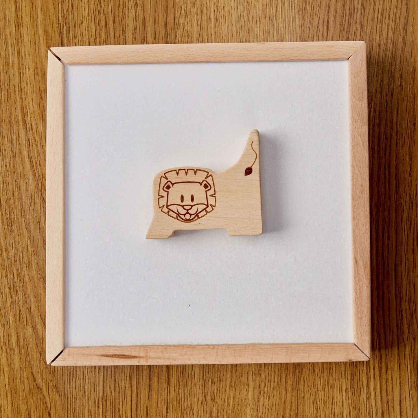 Montessori Ahşap Safari Hayvan Bulmaca Kutusu | 9 Parça Eğitici Puzzle