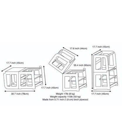 2in1 Montessori Learning Tower & Desk - Kidodido