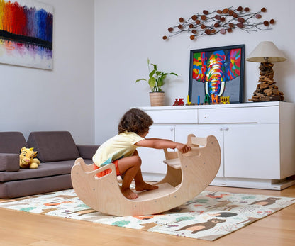 2in1 Montessori Wooden Seesaw and Table Chair Set - Kidodido