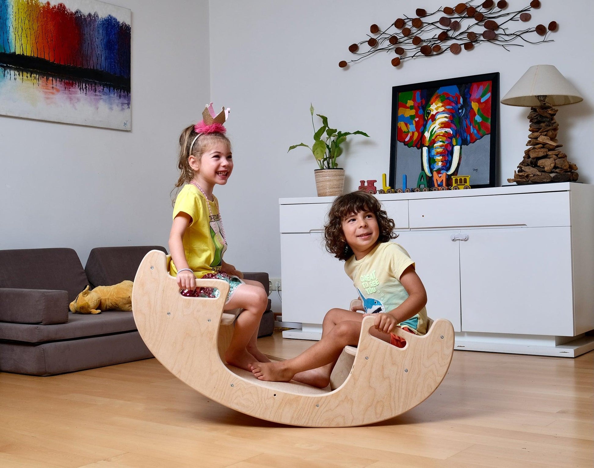 2in1 Montessori Wooden Seesaw and Table Chair Set - Kidodido