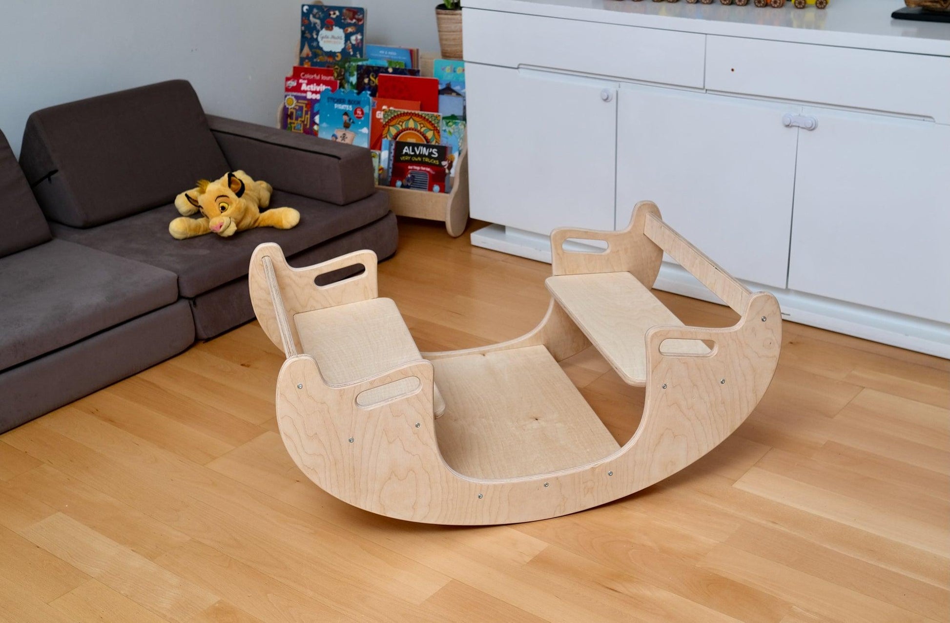 2in1 Montessori Wooden Seesaw and Table Chair Set - Kidodido