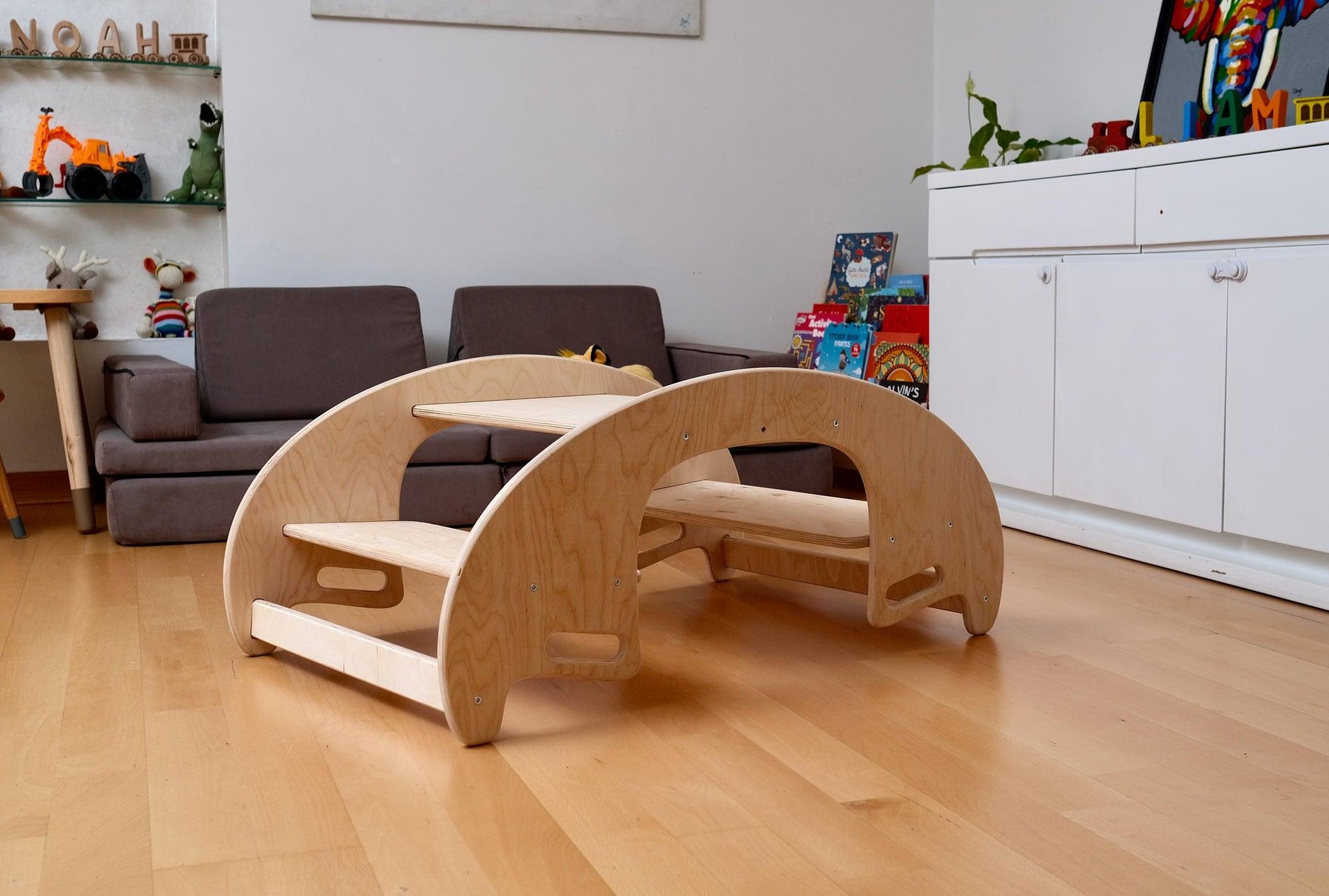 2in1 Montessori Wooden Seesaw and Table Chair Set - Kidodido