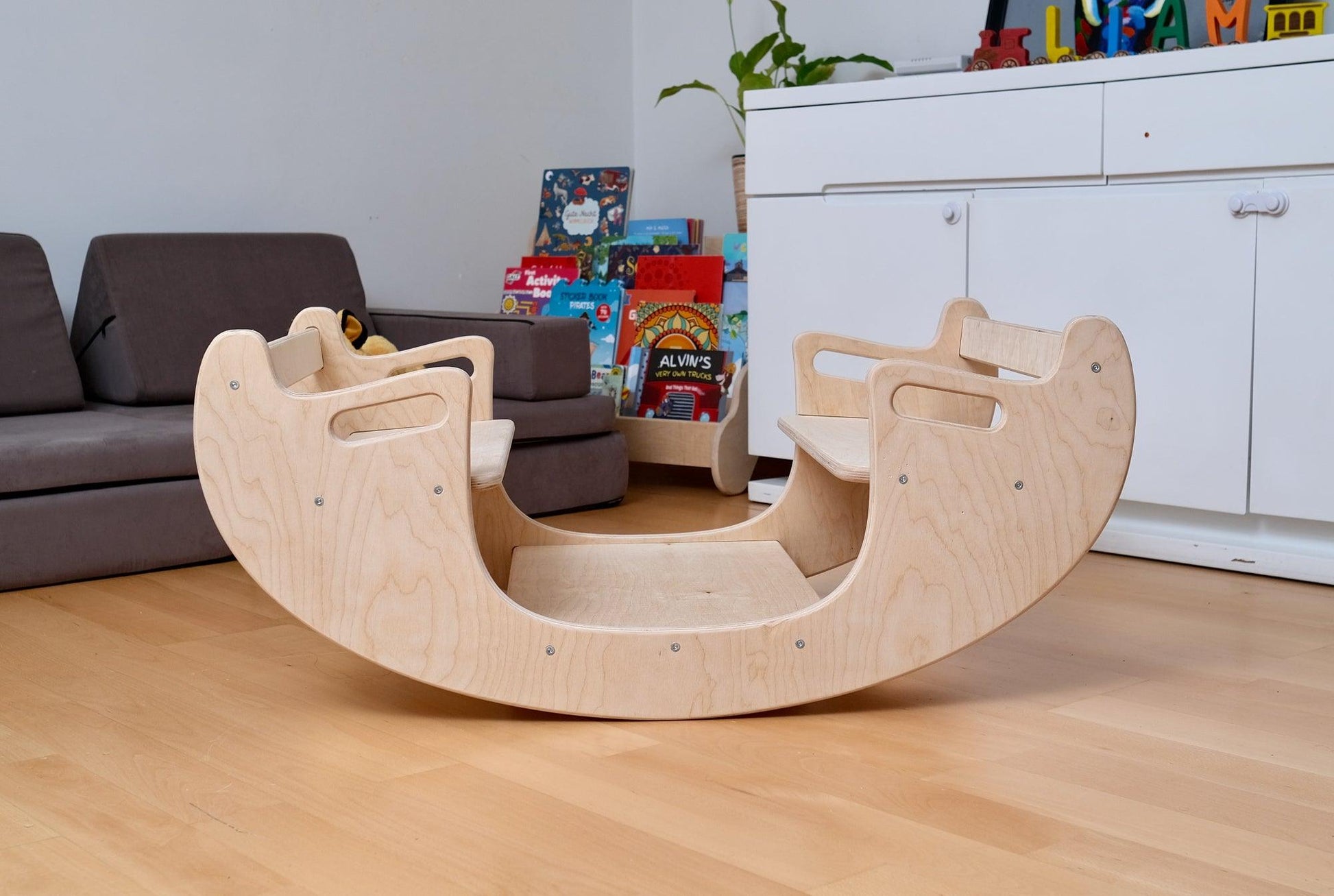 2in1 Montessori Wooden Seesaw and Table Chair Set - Kidodido