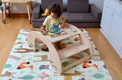 2in1 Montessori Wooden Seesaw and Table Chair Set - Kidodido