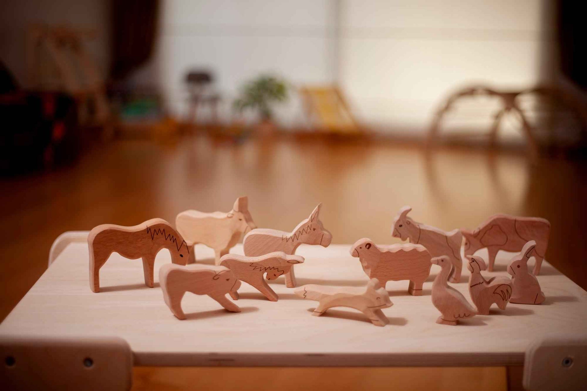 Ahşap Çiftlik Hayvanları Denge Oyunu | Montessori Waldorf İstifleme Oyuncağı